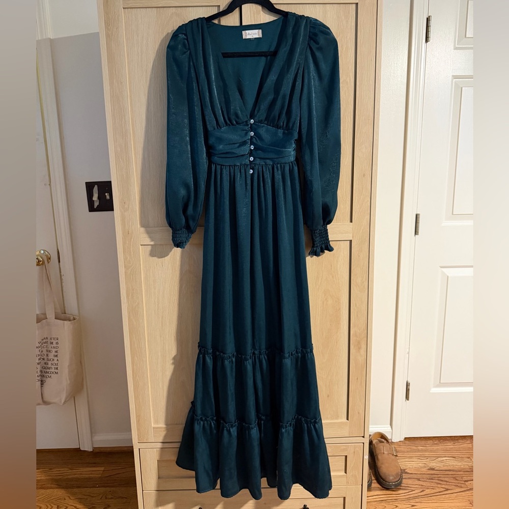 Altar’d State Diana maxi dress in emerald
